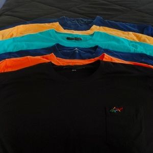 6 NWOT Greg Norman Pocketed tshirts multiple colors